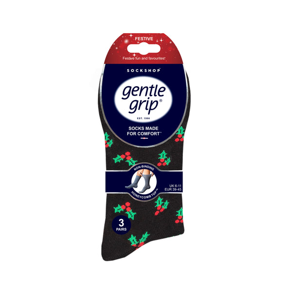 3 Pairs Men's Fun Feet Christmas Socks - Santa Mix