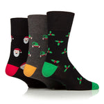 Load image into Gallery viewer, 3 Pairs Men's Fun Feet Christmas Socks - Novelty Mix Pattern