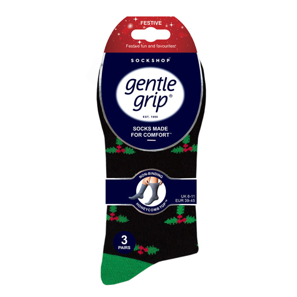 3 Pairs Men's Fun Feet Christmas Socks - Novelty Mix Pattern