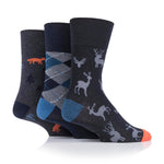 Charger l'image dans la galerie, Lot de 3 paires de chaussettes amusantes en coton pour homme - Highlands Escape