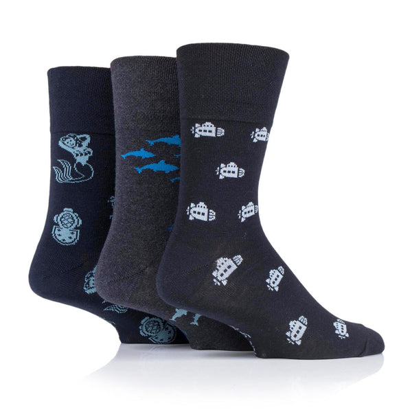 Lot de 3 paires de chaussettes en coton pour homme - Deep Sea