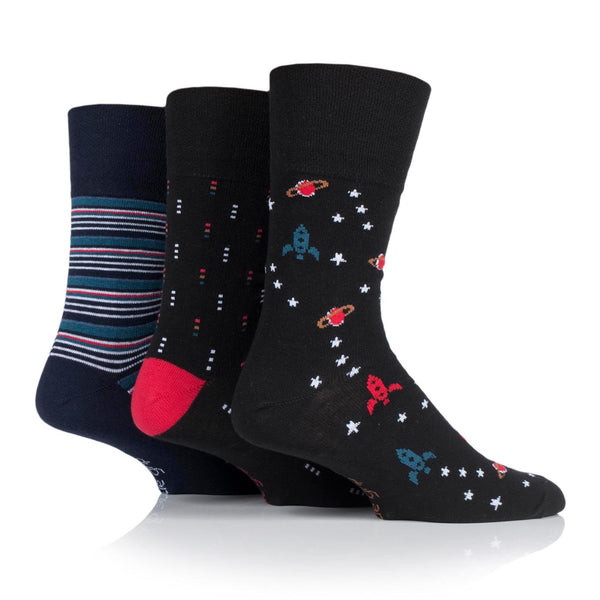 3 paires de chaussettes en coton pour homme - Astronomie