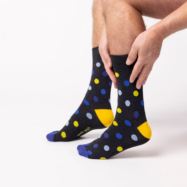 Lot de 3 paires de chaussettes en coton pour homme, motif coloré - Spot
