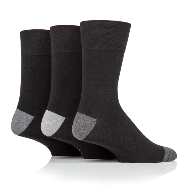 Lot de 3 paires de chaussettes en coton Apex pour homme - Noir