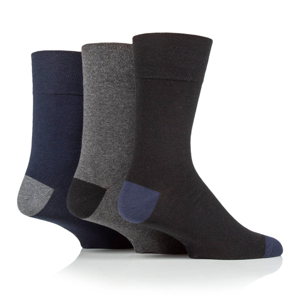 Lot de 3 paires de chaussettes en coton Apex pour homme – Mélange noir