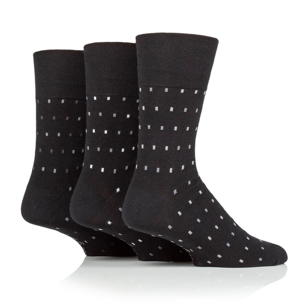 3 Pairs Men's Concerto Cotton Socks - Black