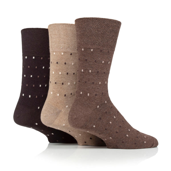 Lot de 3 paires de chaussettes Concerto en coton pour homme - Marron/Naturel