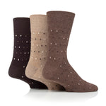 Charger l'image dans la galerie, Lot de 3 paires de chaussettes Concerto en coton pour homme - Marron/Naturel