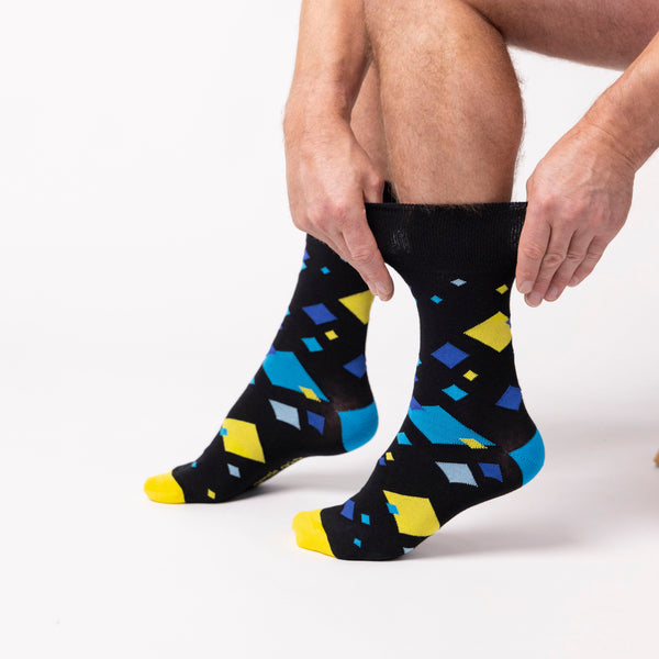 Lot de 3 paires de chaussettes en coton pour homme, motif coloré – Angular Arena