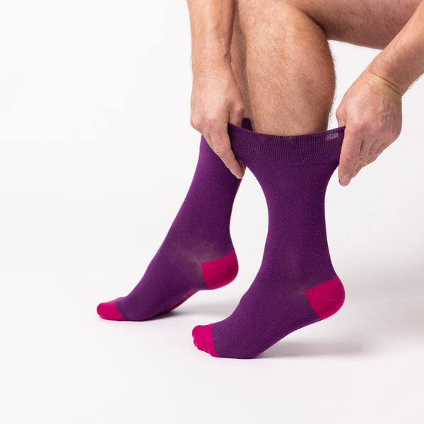 Lot de 3 paires de chaussettes en coton pour homme, motif éclatant de couleurs – Fiery