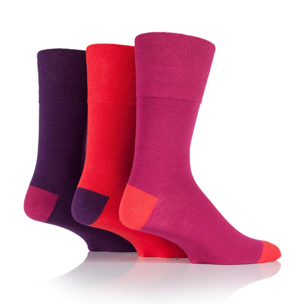 Lot de 3 paires de chaussettes en coton pour homme, motif éclatant de couleurs – Fiery