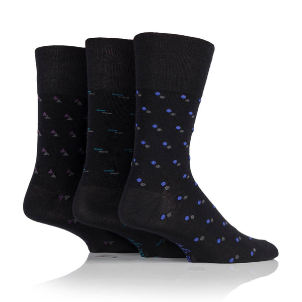 3 paires de chaussettes en bambou pour homme - Costume noir monochrome