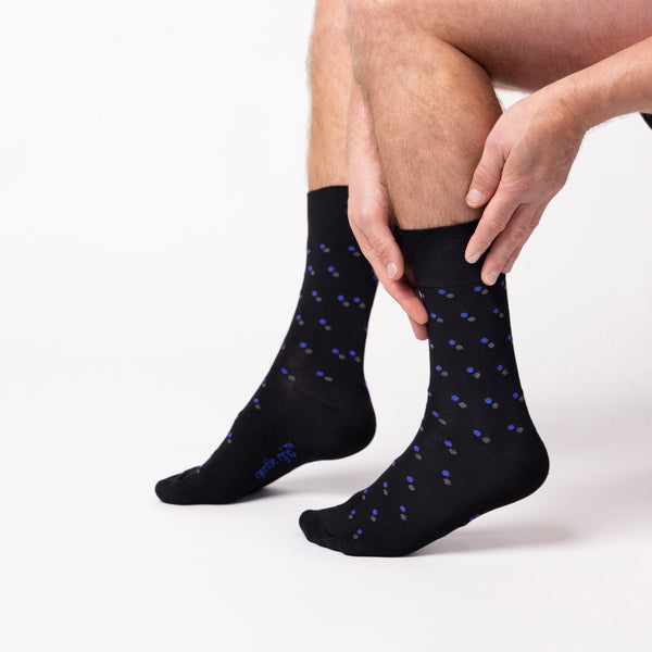 3 paires de chaussettes en bambou pour homme - Costume noir monochrome