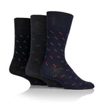 Charger l'image dans la galerie, 3 paires de chaussettes en bambou pour homme - Noir/Bleu marine/Anthracite