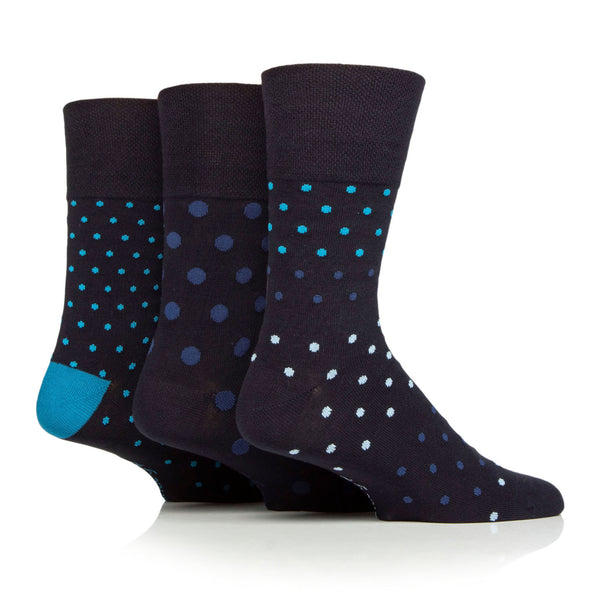 Lot de 3 paires de chaussettes en bambou pour homme – Éclipse bleu marine