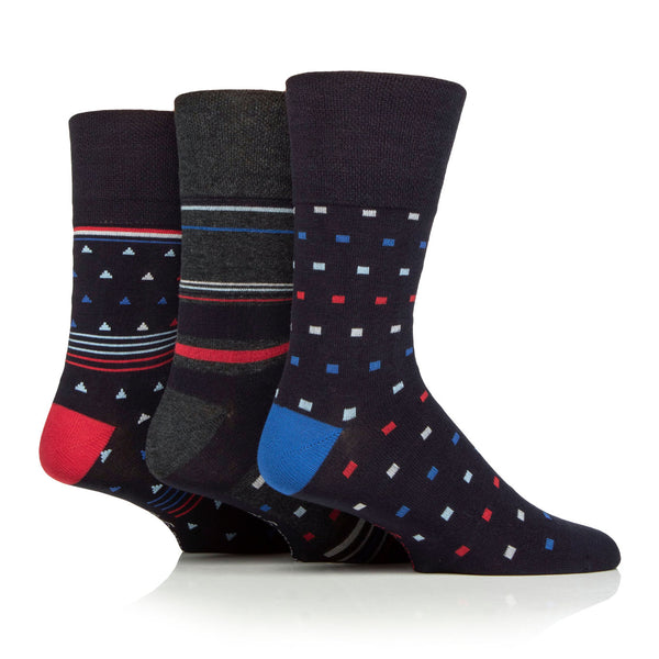 3 paires de chaussettes en bambou pour homme - Piment