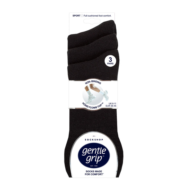 3 paires de chaussettes de sport pour homme - Noir