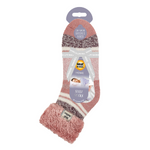 Load image into Gallery viewer, Ladies Original Sleep Socks with Turnover Top - Muted Coral