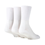 Load image into Gallery viewer, 3 Pairs Cushion Foot Bamboo Diabetic Socks - White