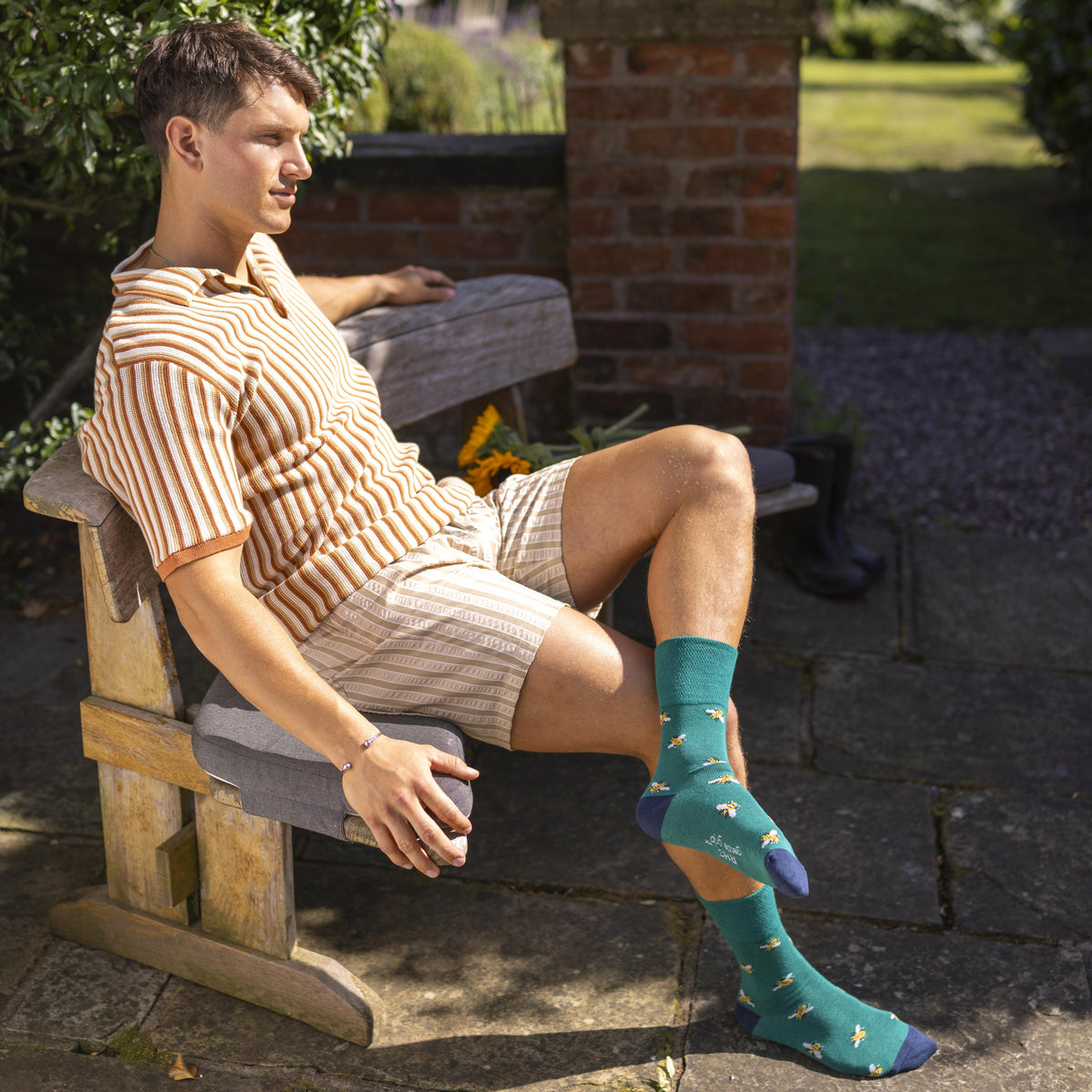 3 Pairs Men's RHS Cotton Socks - Insects