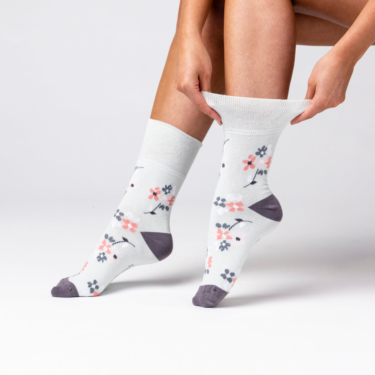 3 paires de chaussettes en coton pour femme – Rose anglaise