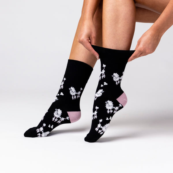 Lot de 3 paires de chaussettes amusantes en coton pour femme - Posh Poodle
