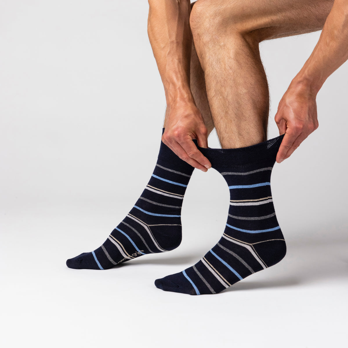 3 Pairs Men's Cotton Socks - Sea Breeze
