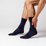 Charger l&#39;image dans la galerie, Lot de 3 paires de chaussettes en coton pour homme – Rayures royales
