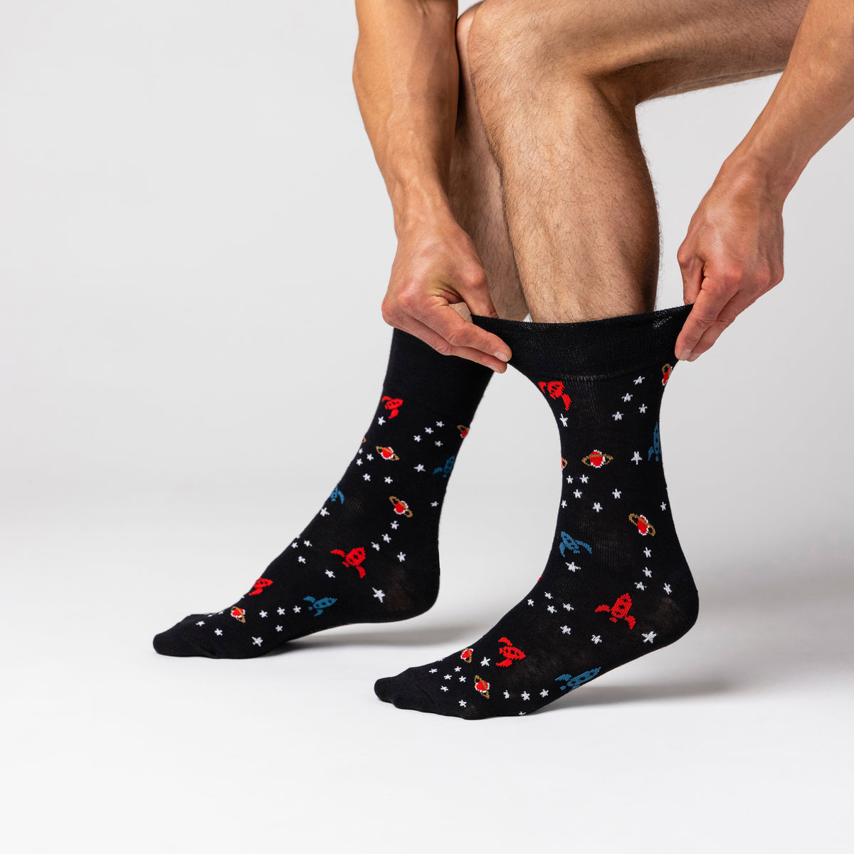 3 paires de chaussettes en coton pour homme - Astronomie
