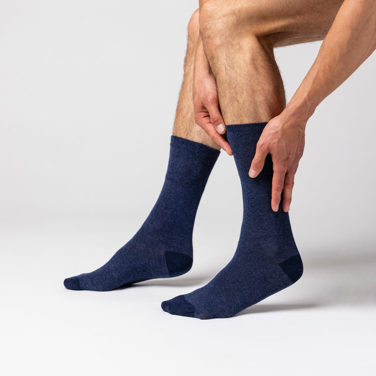 Lot de 3 paires de chaussettes en coton Apex pour homme - Bleu marine