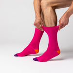 Load image into Gallery viewer, 3 Pairs Men&#39;s Colourburst Cotton Socks - Crazy Contrast
