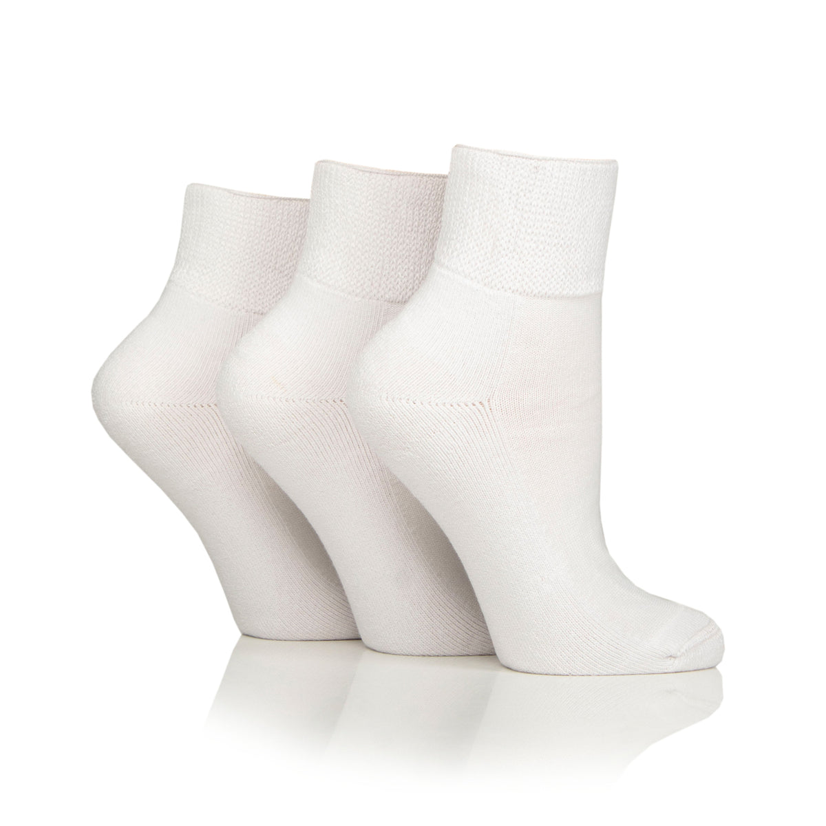3 paires de chaussettes coussinées pour diabétiques - Noires