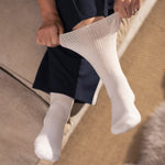 Charger l&#39;image dans la galerie, 3 paires de chaussettes pour diabétiques - Blanches
