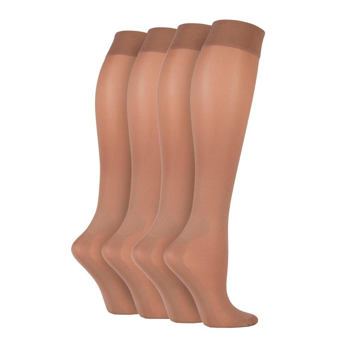 2 paires de chaussettes de compression énergisantes pour femme - Naturel