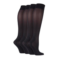 2 paires de chaussettes de compression énergisantes pour femme - Noir