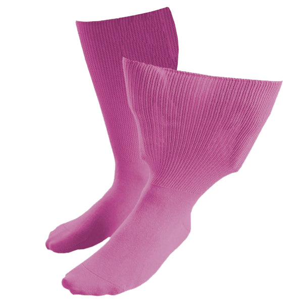 1 paire de chaussettes extra larges pour œdèmes - Rose