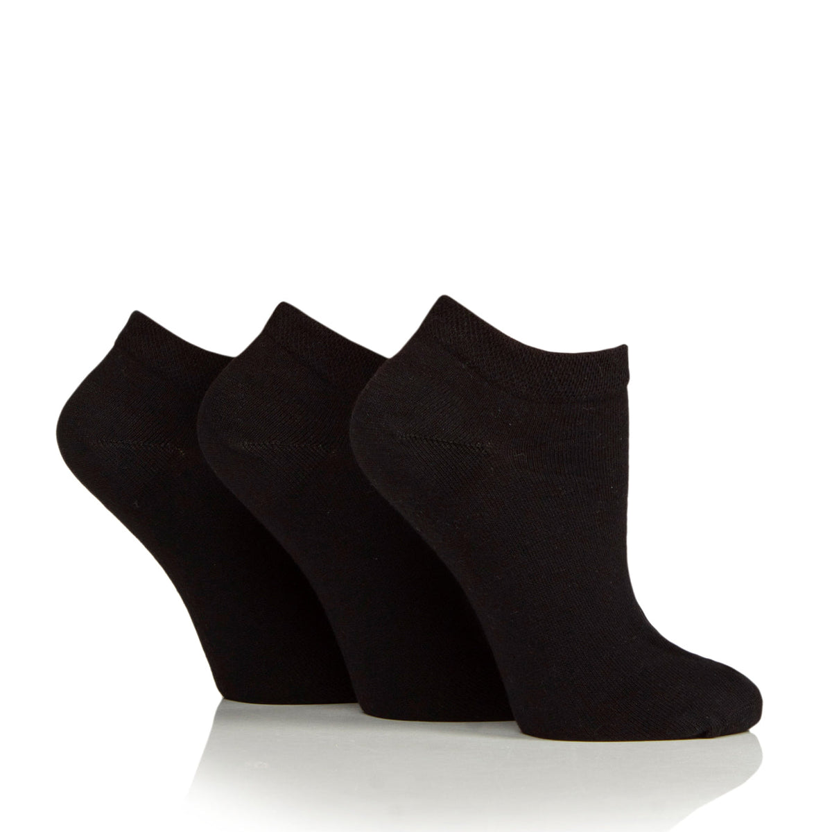 6 paires de chaussettes d'entraînement pour diabétiques pour femmes - Noir