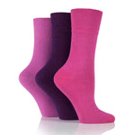 Charger l'image dans la galerie, 6 paires de chaussettes diabétiques pour femmes - Rose/Violet
