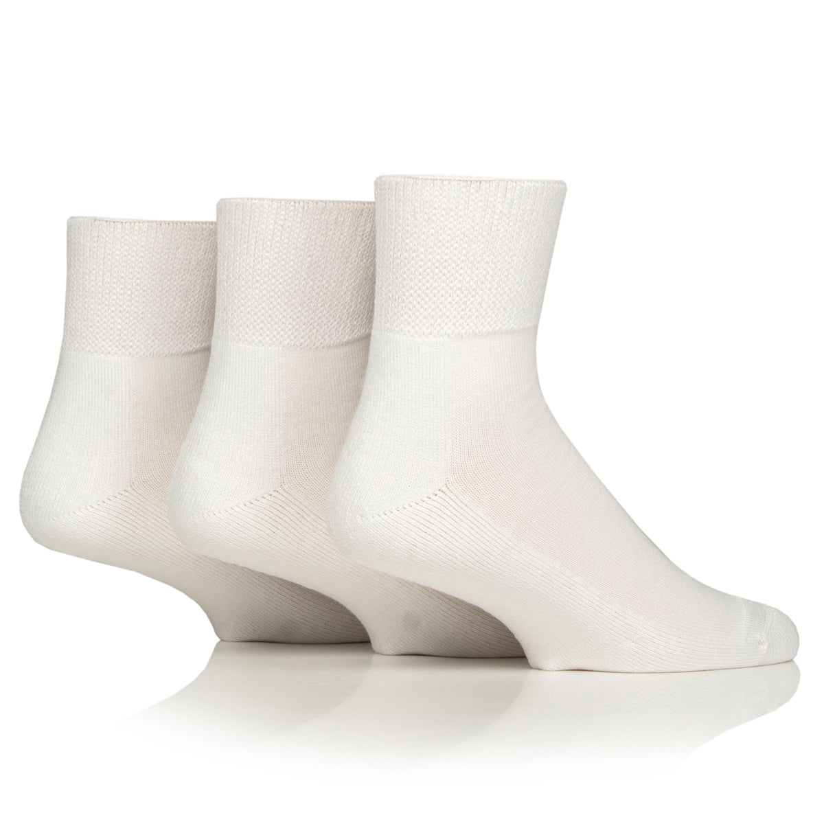 3 paires de chaussettes coussinées pour diabétiques - Noires