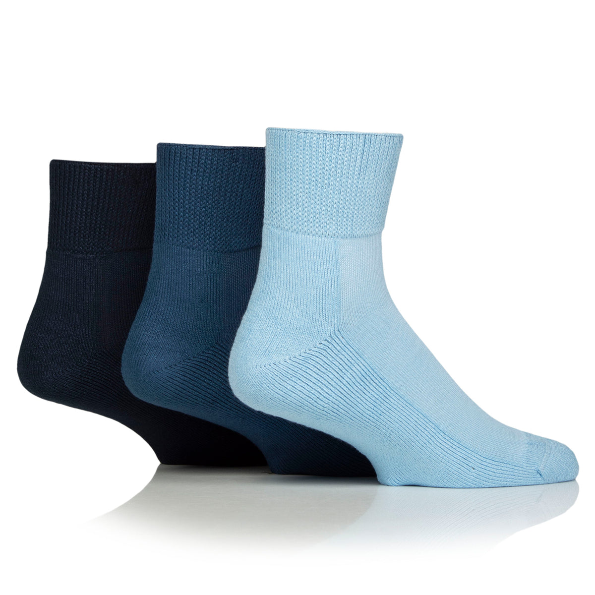 3 paires de chaussettes coussinées pour diabétiques - Noires