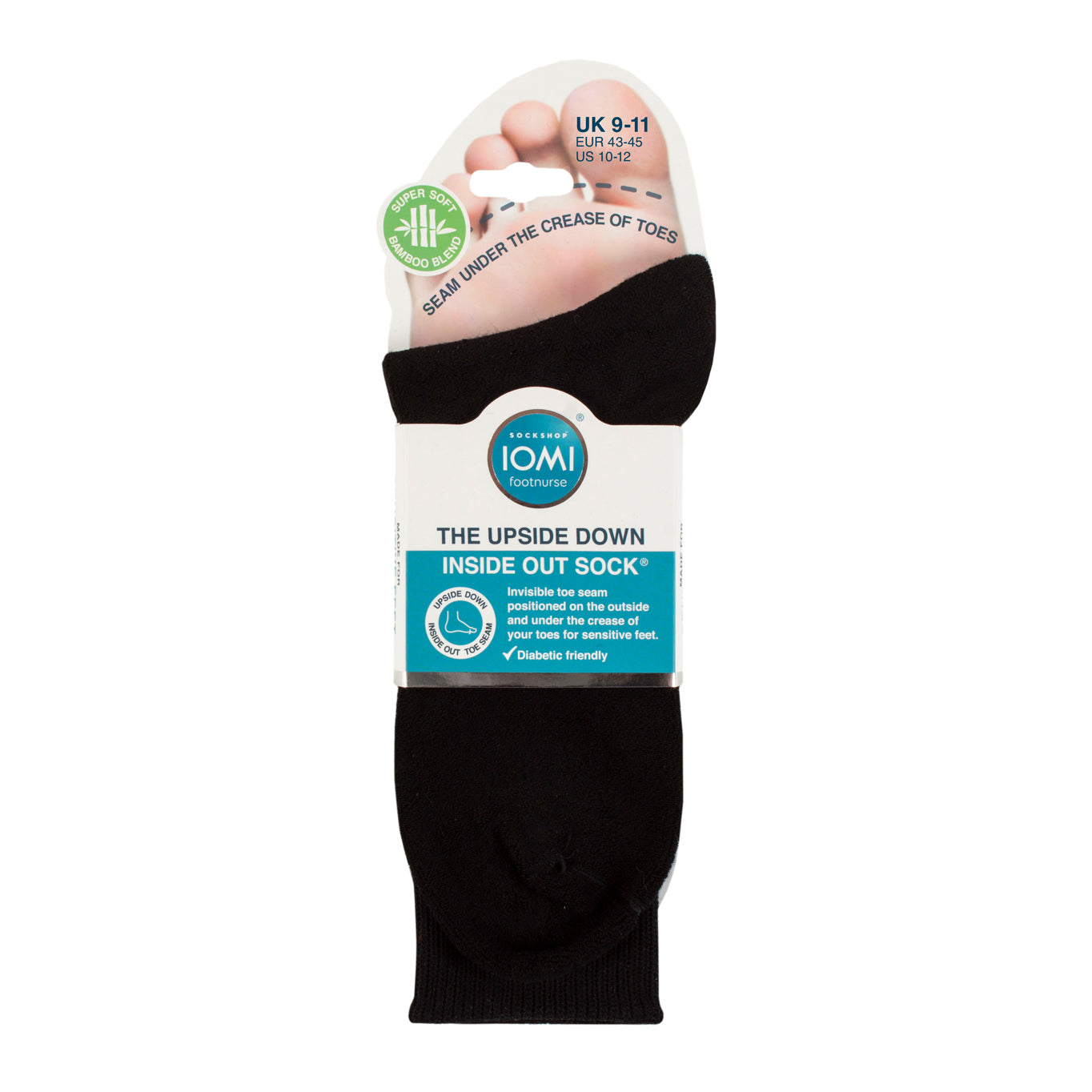 1 paire de chaussettes noires à l'envers