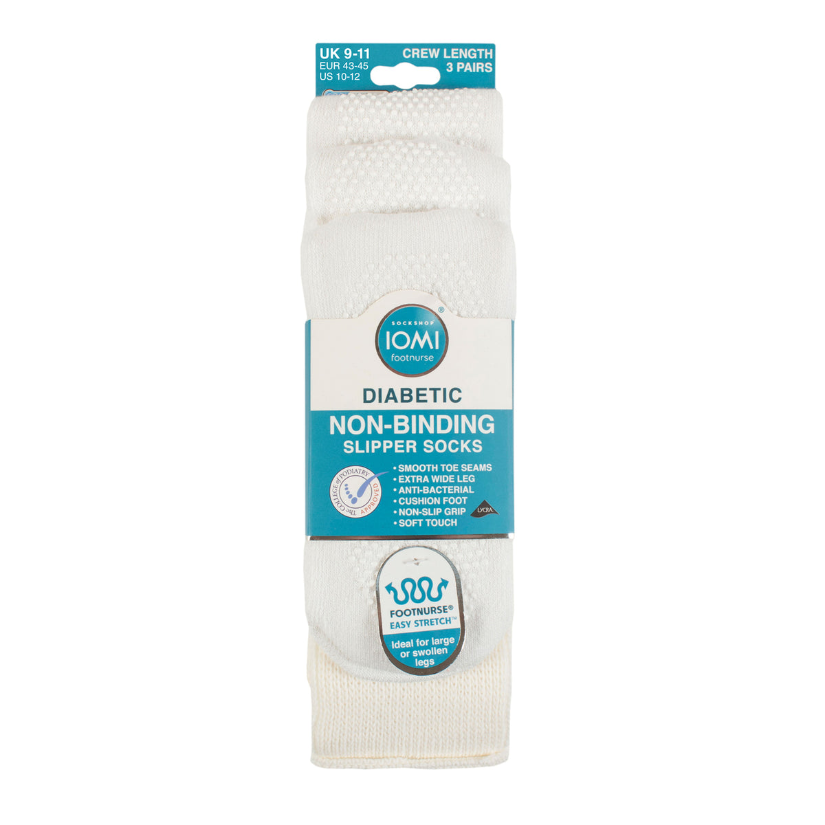 3 paires de chaussettes pour diabétiques - Blanches