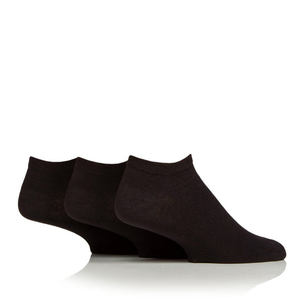 Lot de 6 paires de chaussettes d'entraînement BigFoot pour diabétiques pour homme - Noir