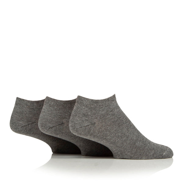 Lot de 6 paires de chaussettes d'entraînement BigFoot pour diabétiques pour homme - Gris
