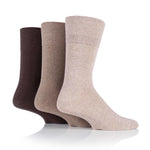 Load image into Gallery viewer, 3 Pairs Men's Diabetic Socks - Brown
