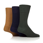 Load image into Gallery viewer, 3 Pairs Men's Diabetic Socks - Ochre Mix
