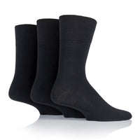 3 Pairs Men's BigFoot Diabetic Socks - Black