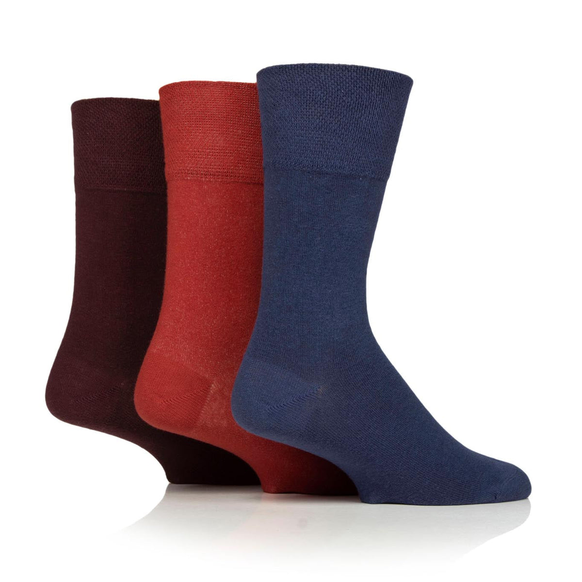 Lot de 6 paires de chaussettes pour diabétiques BigFoot pour homme - Mélange orange