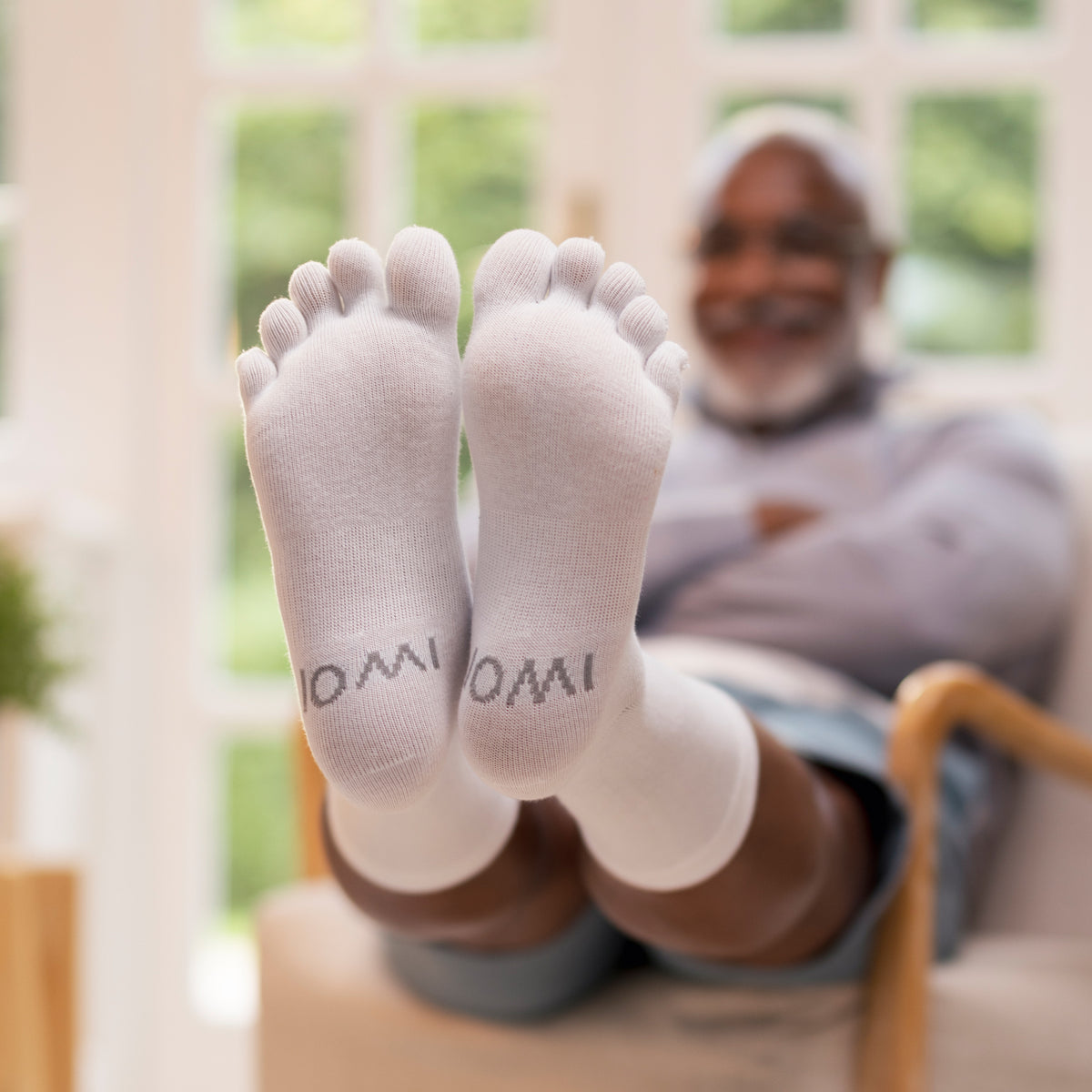 1 paire de chaussettes à orteils - Blanc