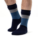 Charger l&#39;image dans la galerie, 1 paire de chaussettes thermiques Raynaud pour homme - Bleu marine
